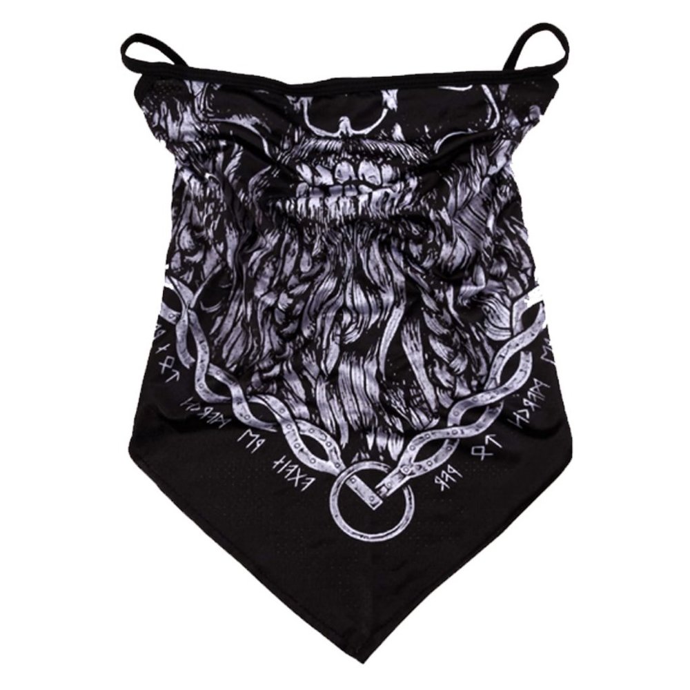 BLACK Goth SKULL Face Mask